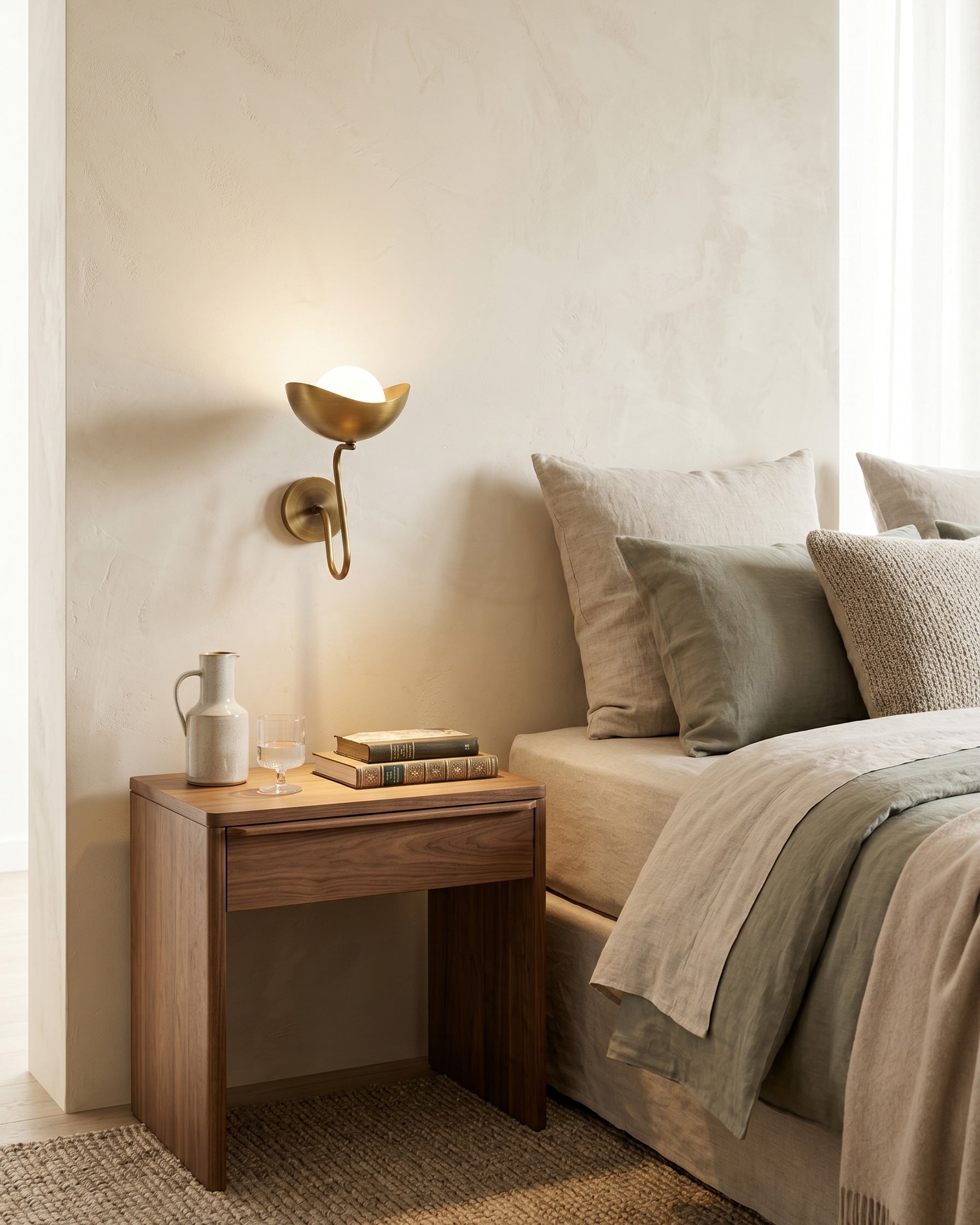 Oren Brass Globe Wall Sconce