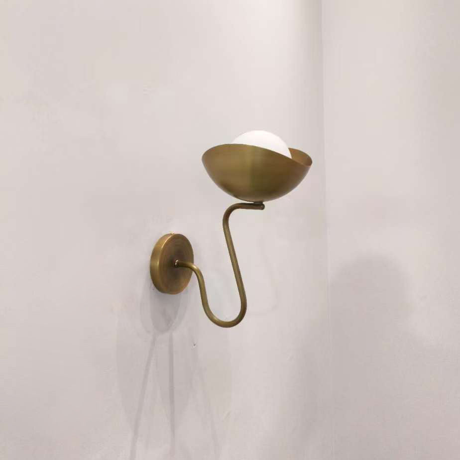 Oren Brass Globe Wall Sconce