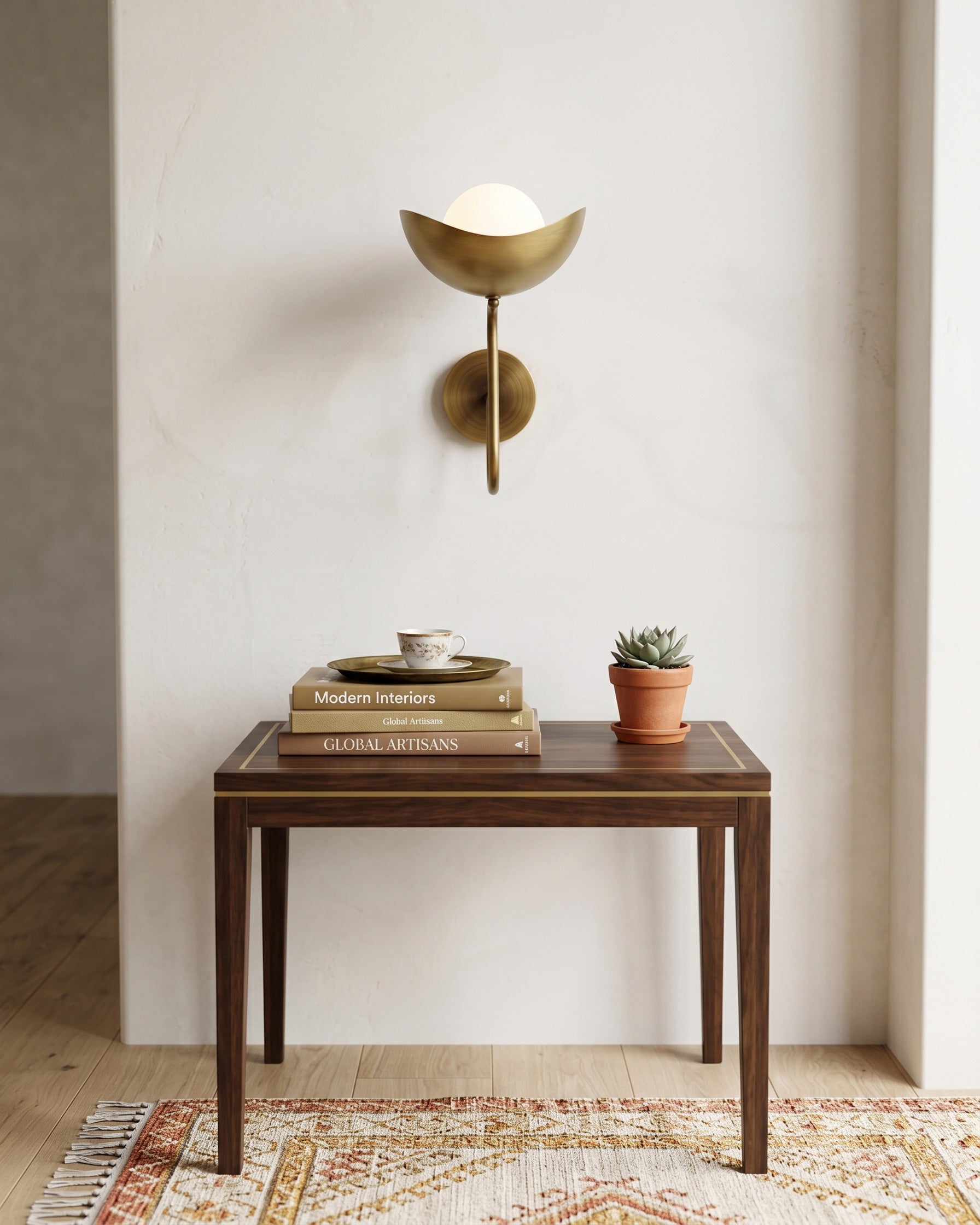 Oren Brass Globe Wall Sconce