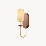 Applique da parete Orson in ottone e noce