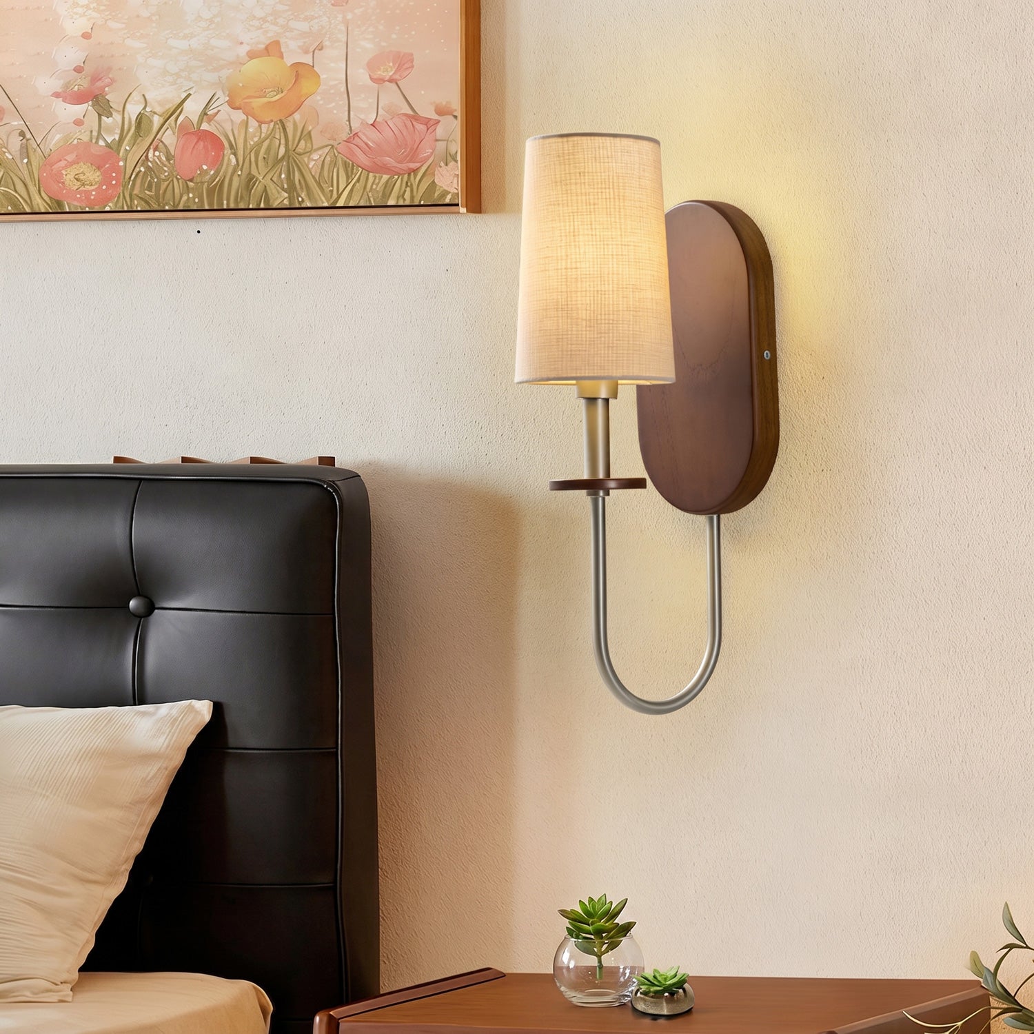 Orson Walnut Brass Wall Sconce