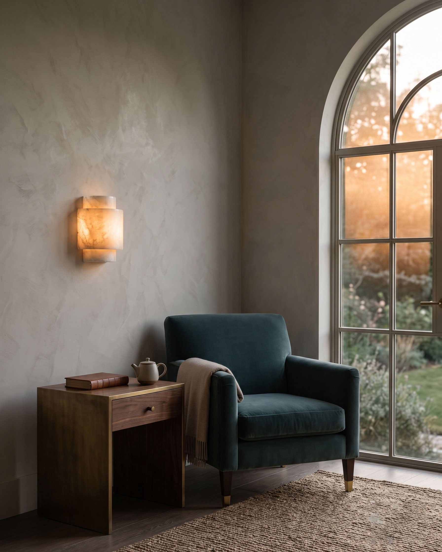 Osiris Tiered Alabaster Wall Sconce
