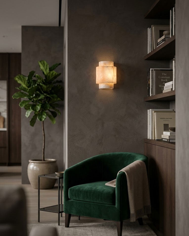 Osiris Tiered Alabaster Wall Sconce