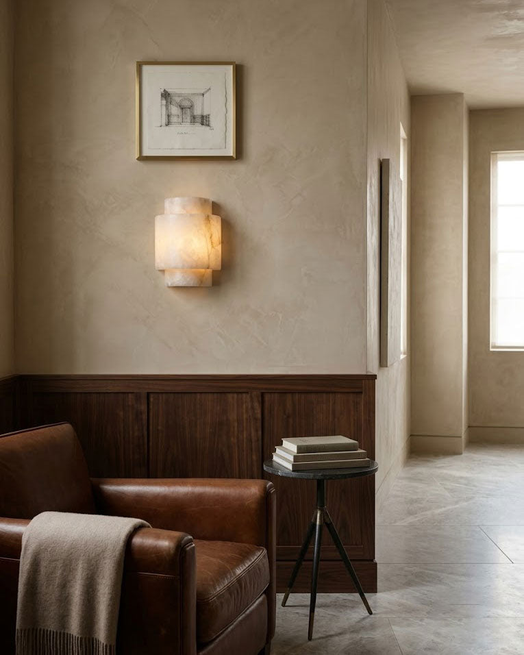 Osiris Tiered Alabaster Wall Sconce