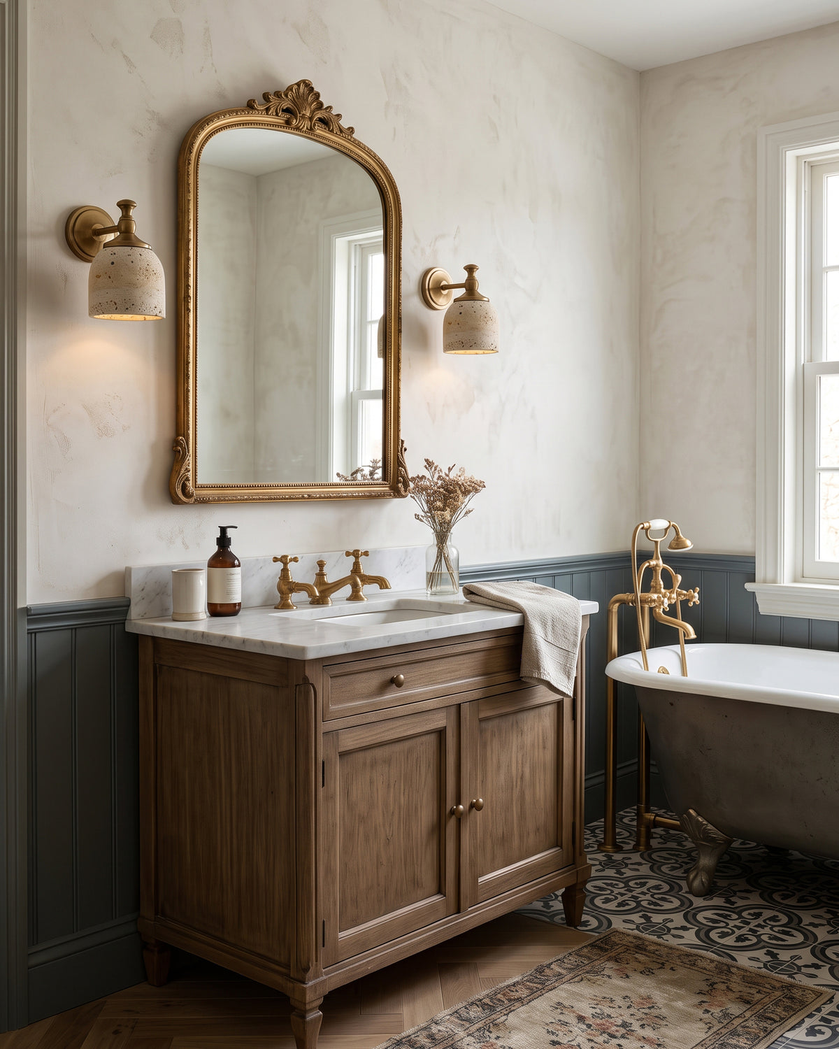Oswald Travertine Stone Wall Sconce