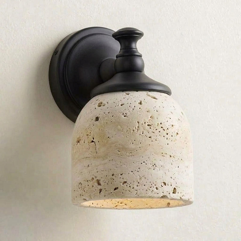 Oswald Travertine Stone Wall Sconce