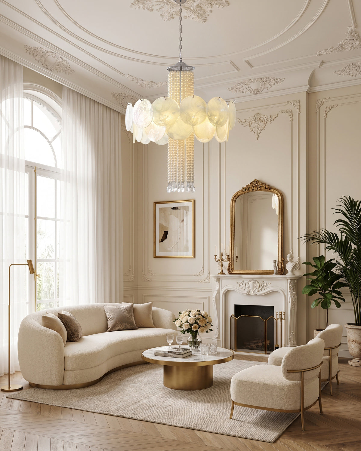 Oswin Agate Glass Beaded Chandelier