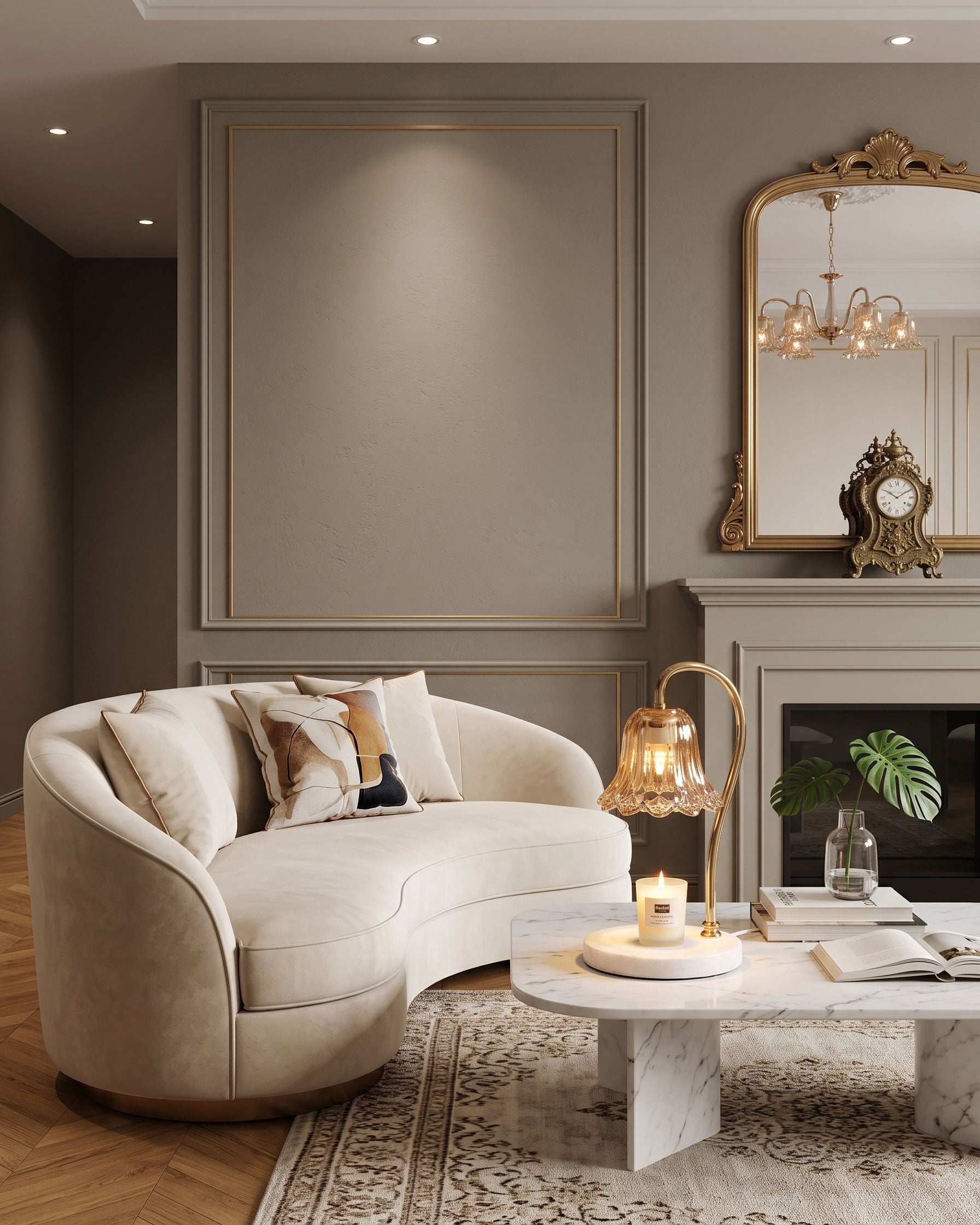 Peregrine Marble Candle Table Lamp
