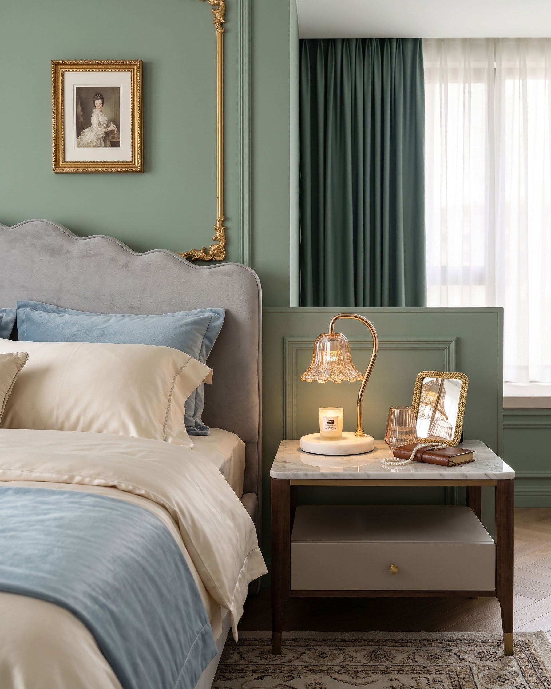 Peregrine Marble Candle Table Lamp