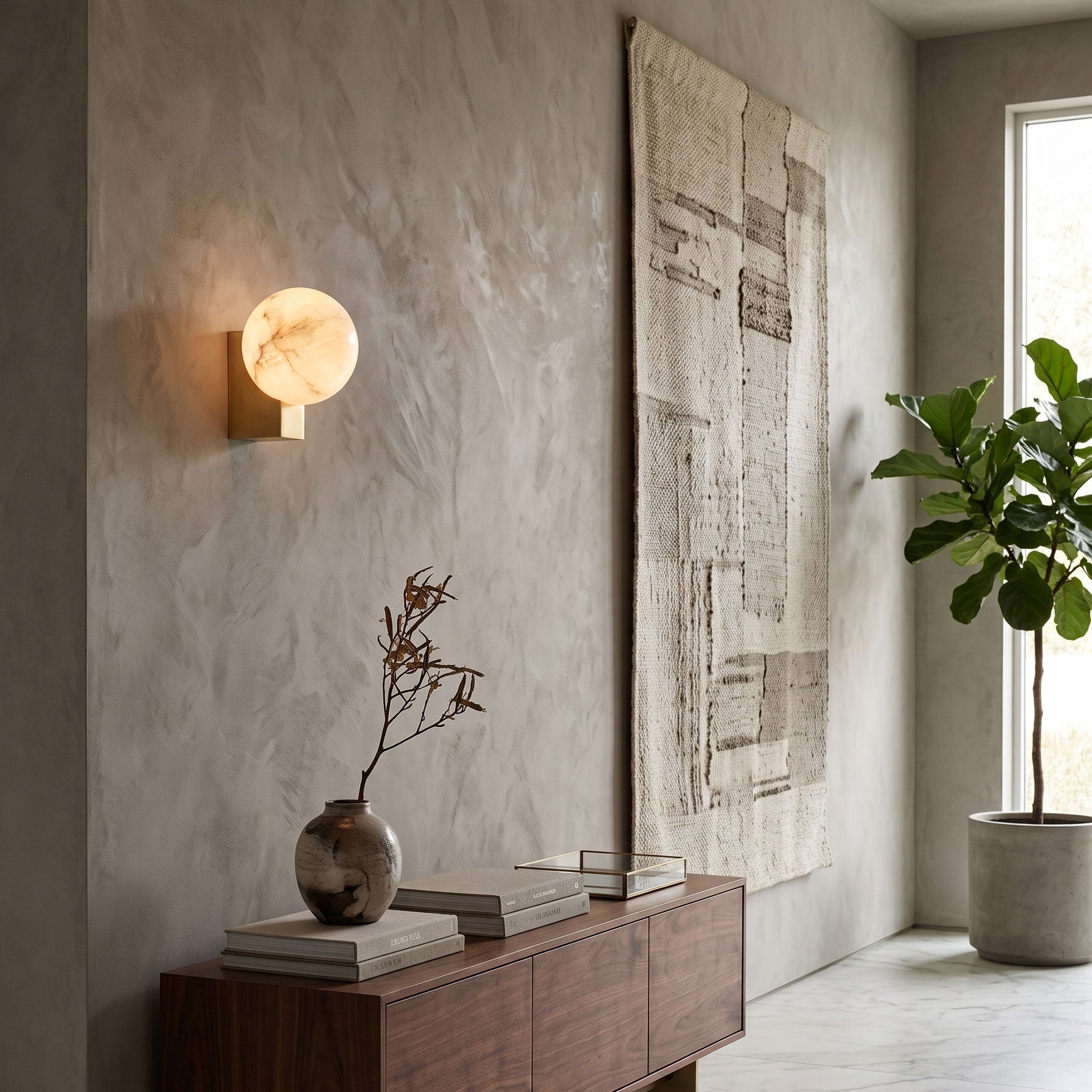 Prescott Minimalist Orb Wall Sconce