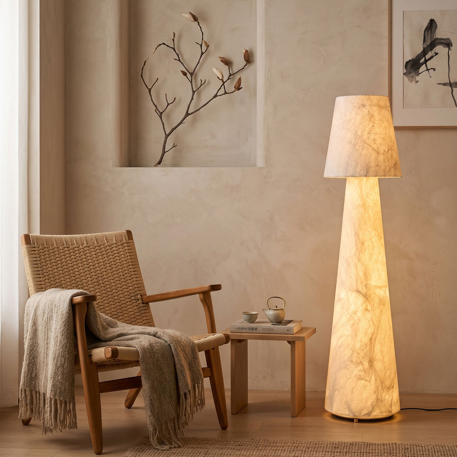 Quentin Mulberry Silk Floor Lamp