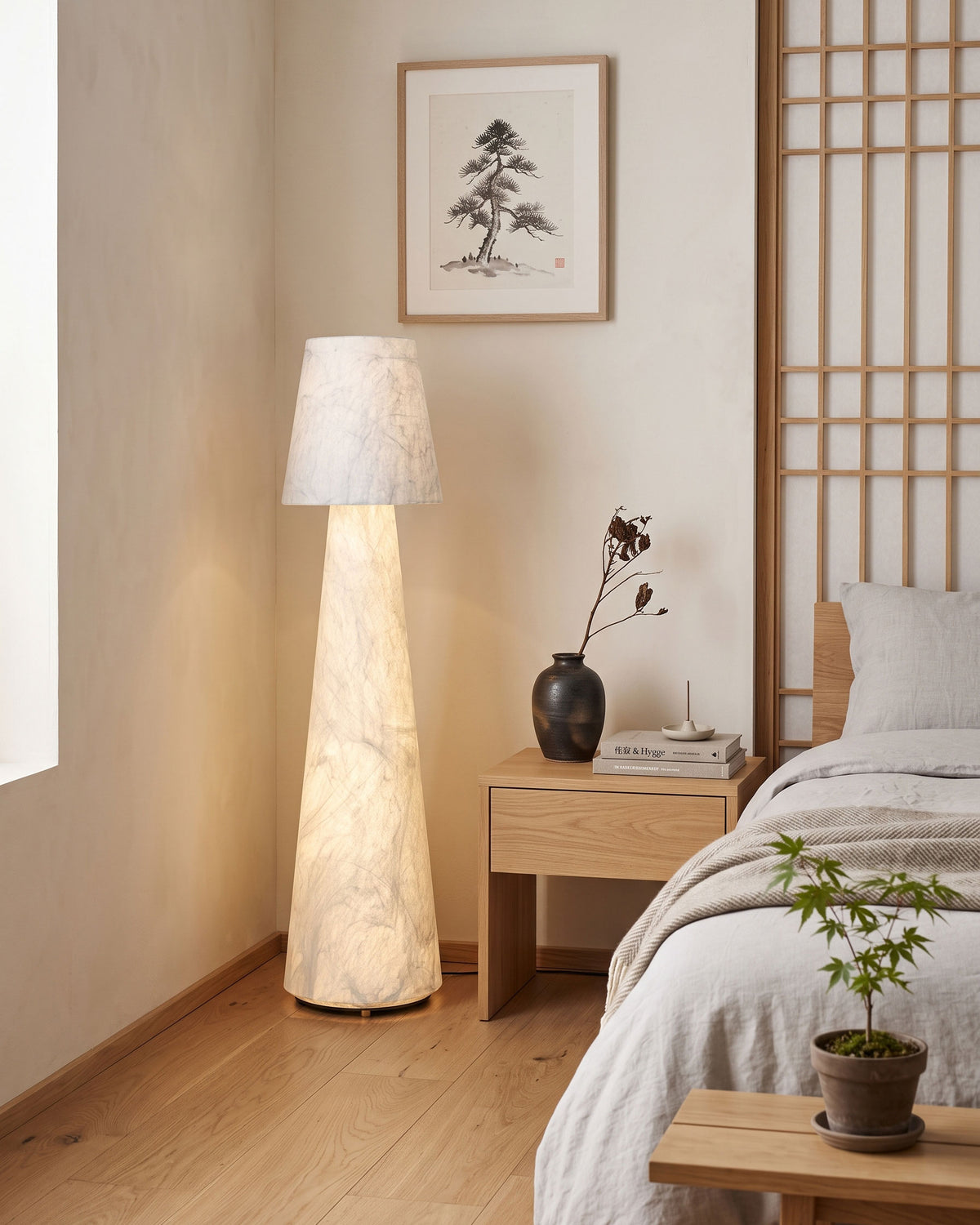 Quentin Mulberry Silk Floor Lamp