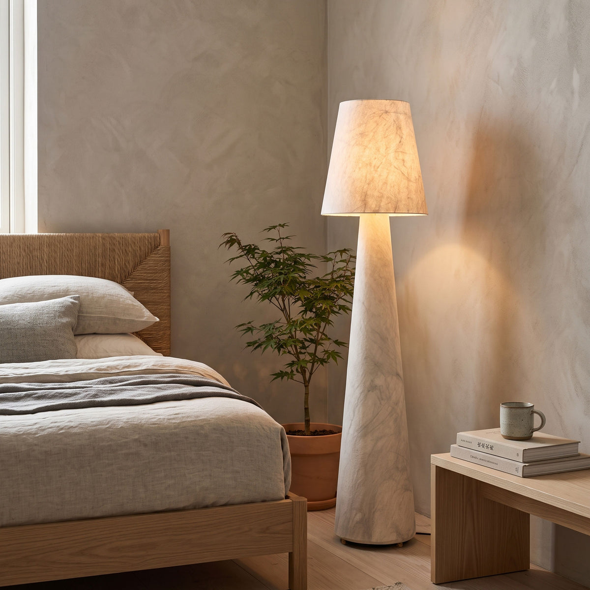 Quentin Mulberry Silk Floor Lamp