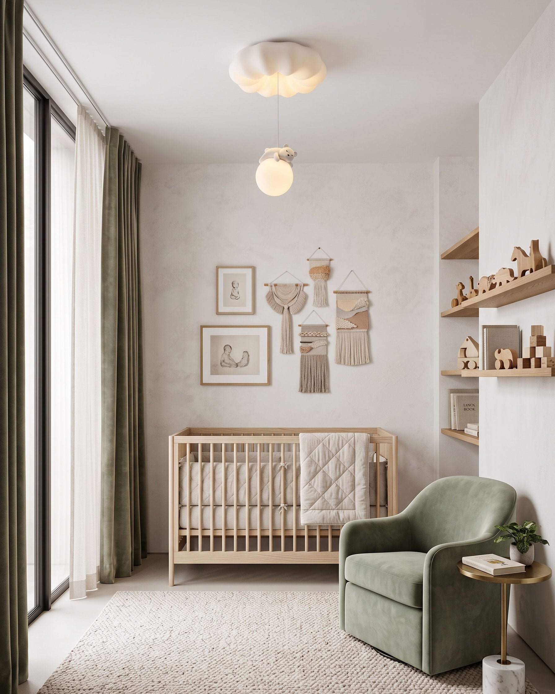 Quinlan Bear Semi-Flush Mount