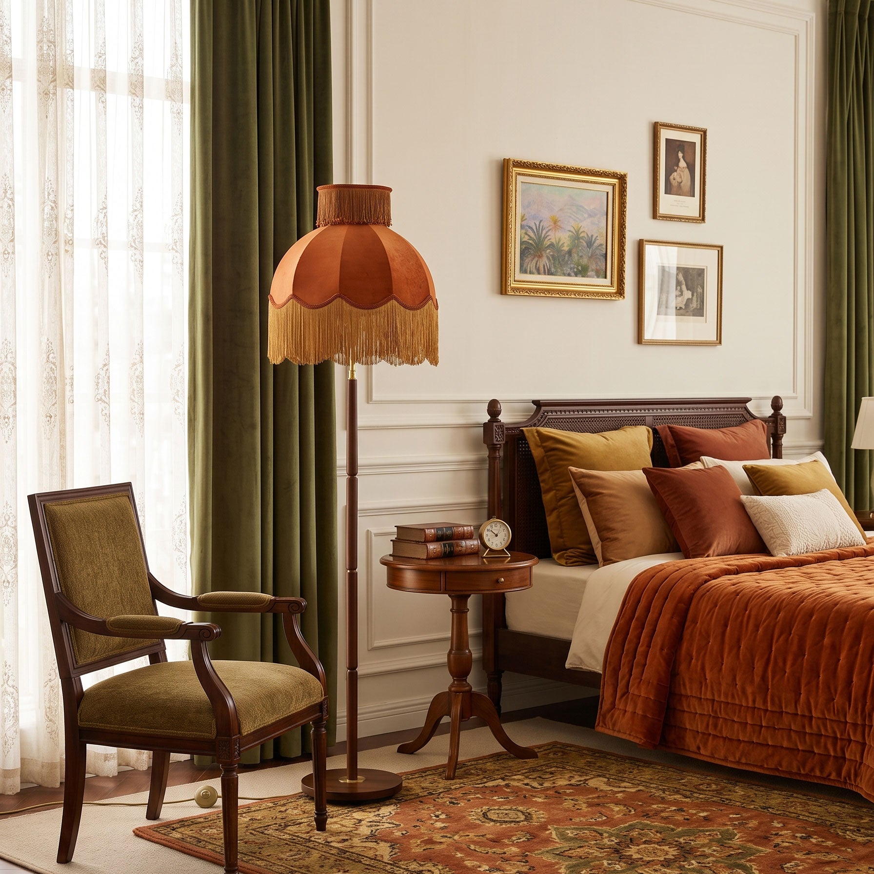 Ramona Velvet Fringe Floor Lamp