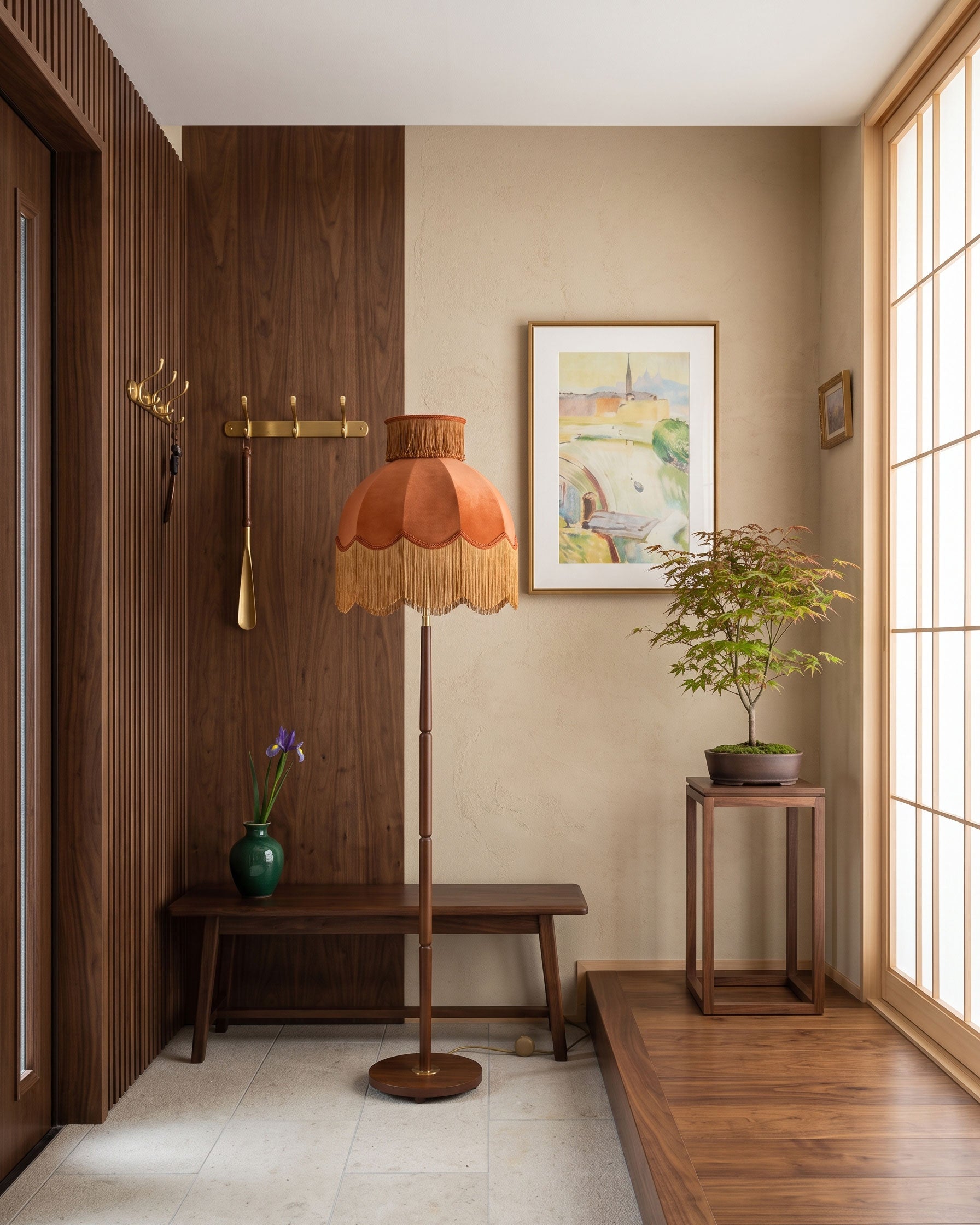 Ramona Velvet Fringe Floor Lamp