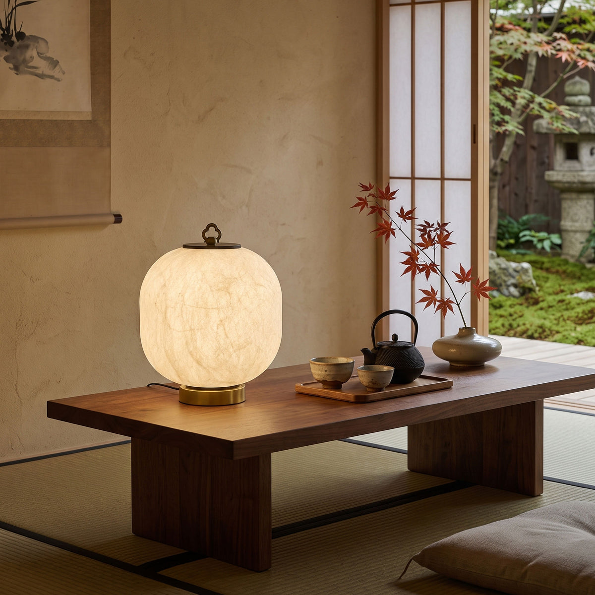 Renard Mulberry Silk Table Lamp