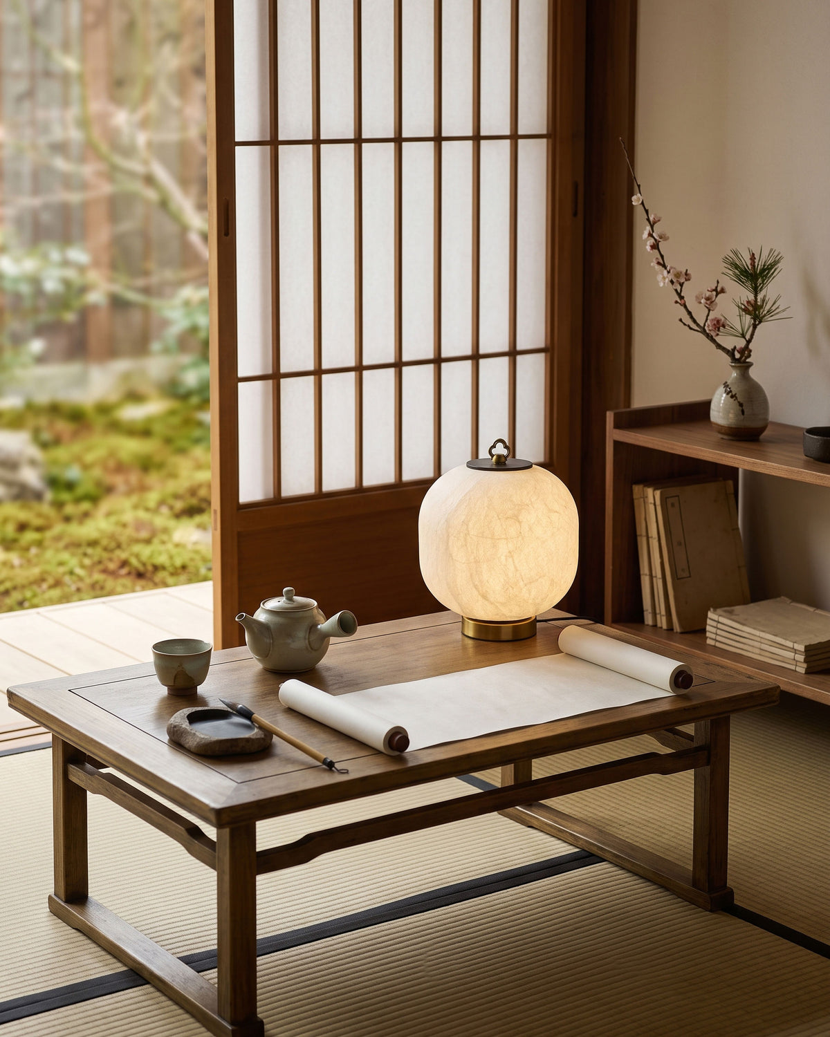 Renard Mulberry Silk Table Lamp