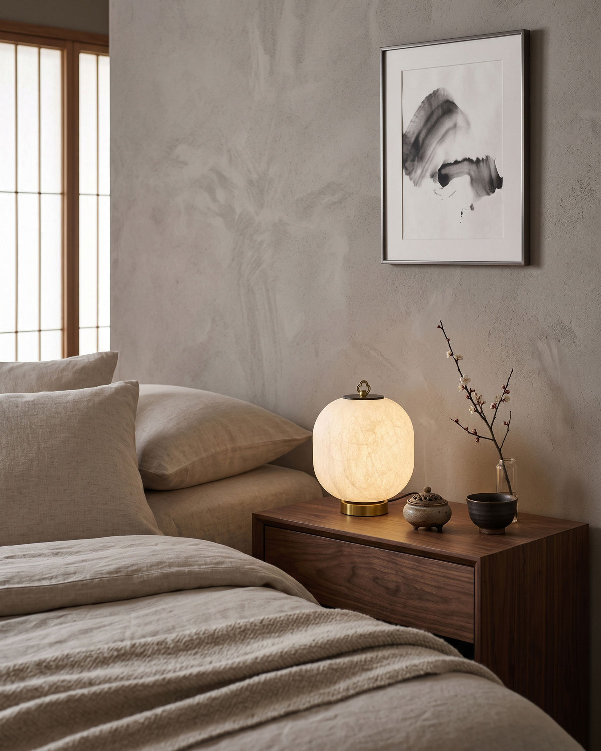 Renard Mulberry Silk Table Lamp