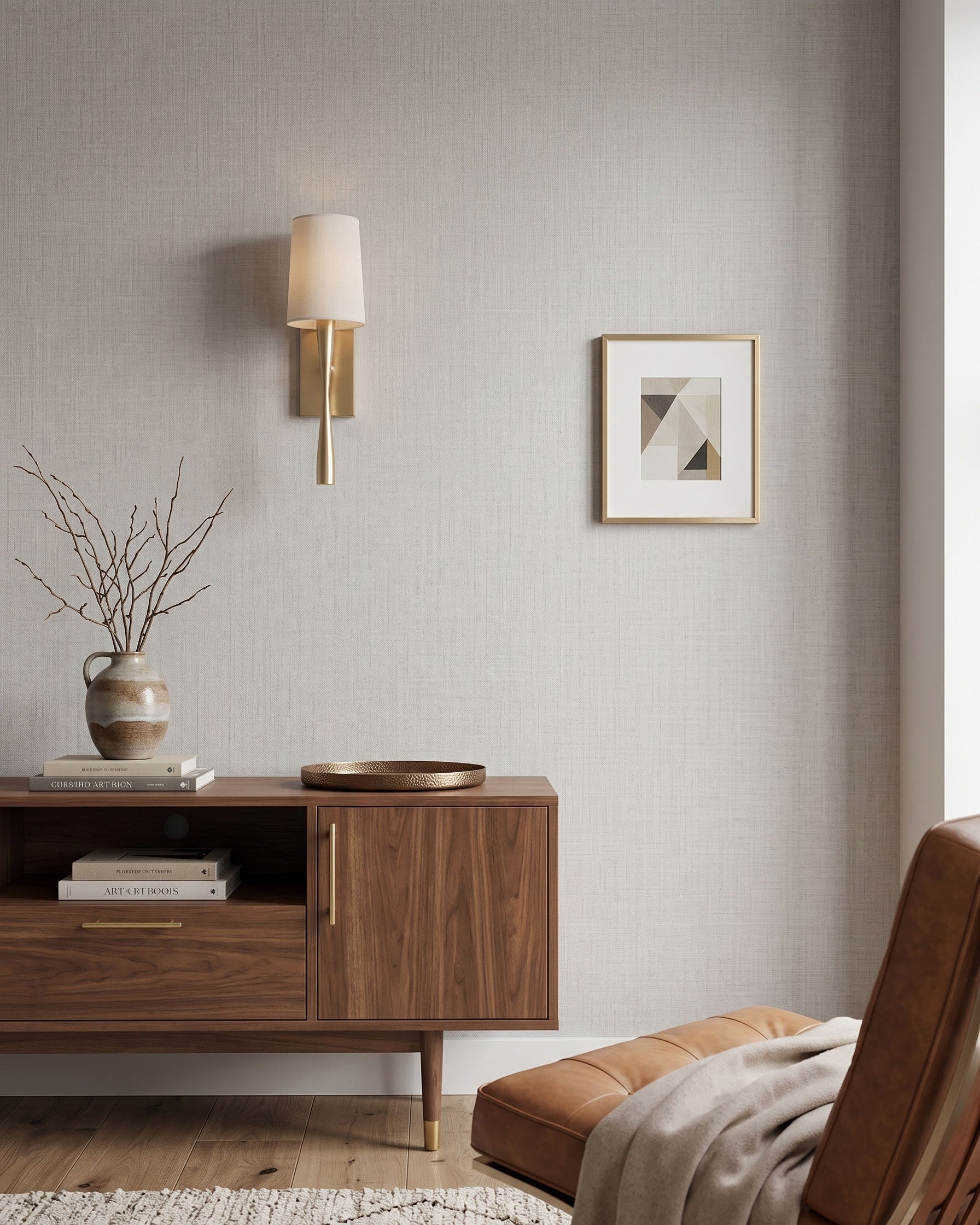 Rhiannon Modern Linen Wall Sconce