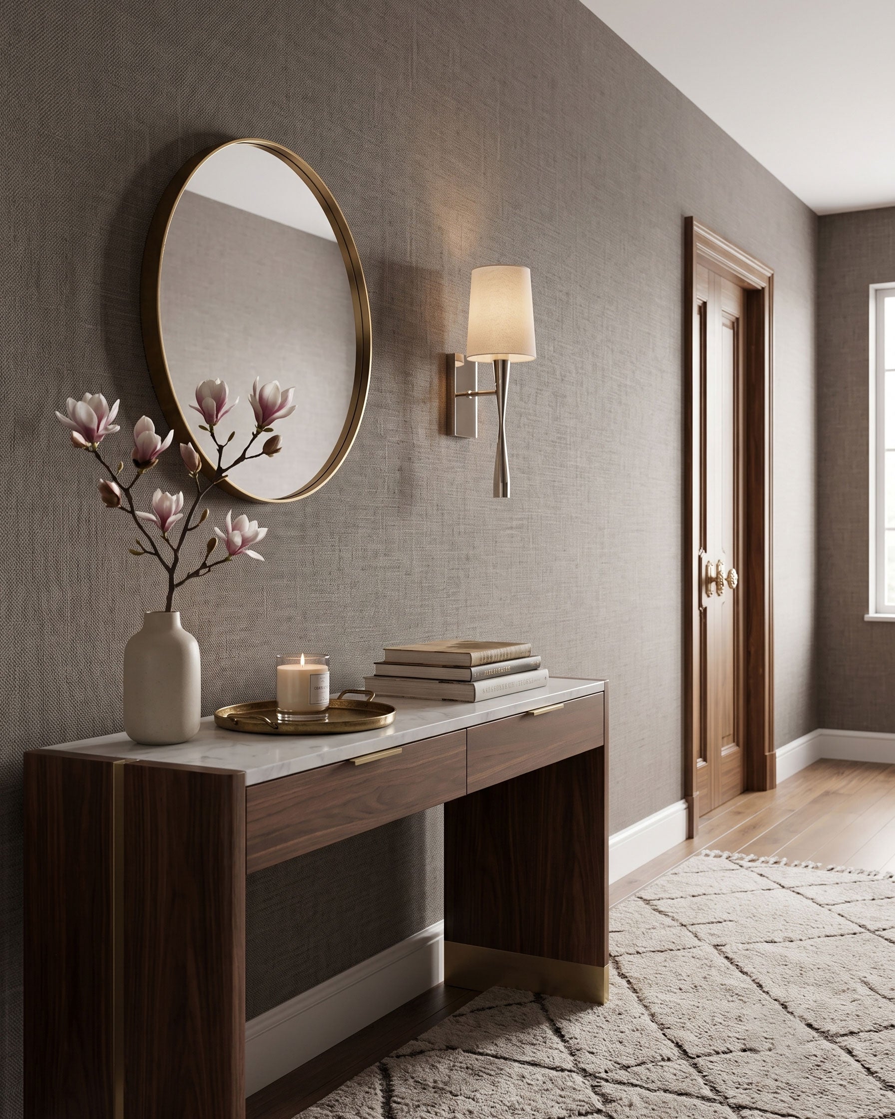 Rhiannon Modern Linen Wall Sconce
