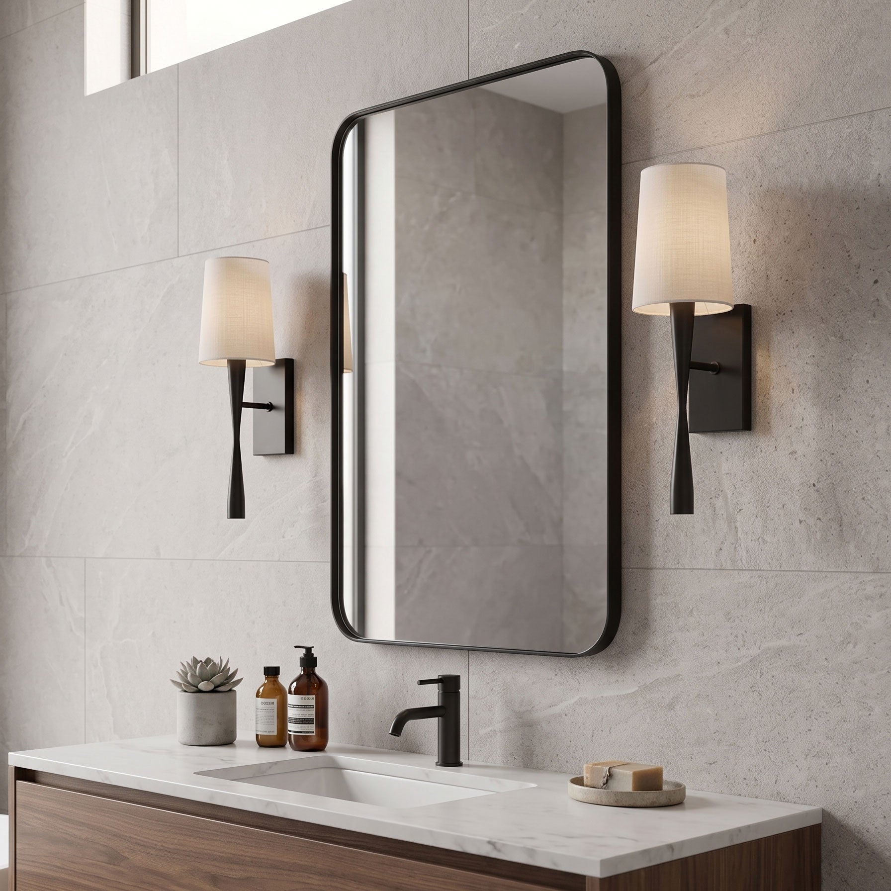 Rhiannon Modern Linen Wall Sconce