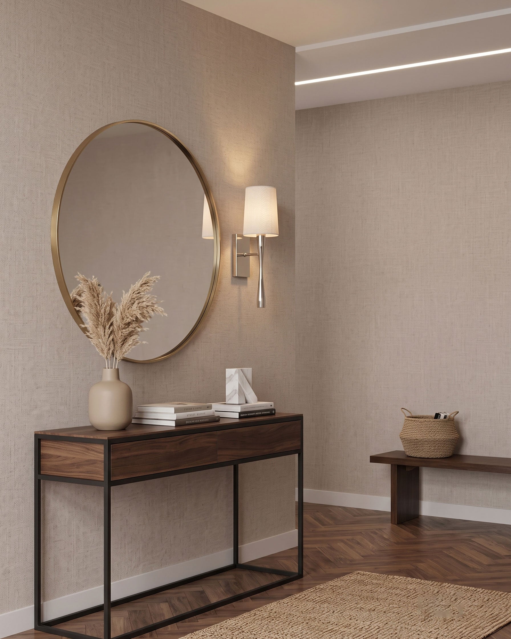 Rhiannon Modern Linen Wall Sconce