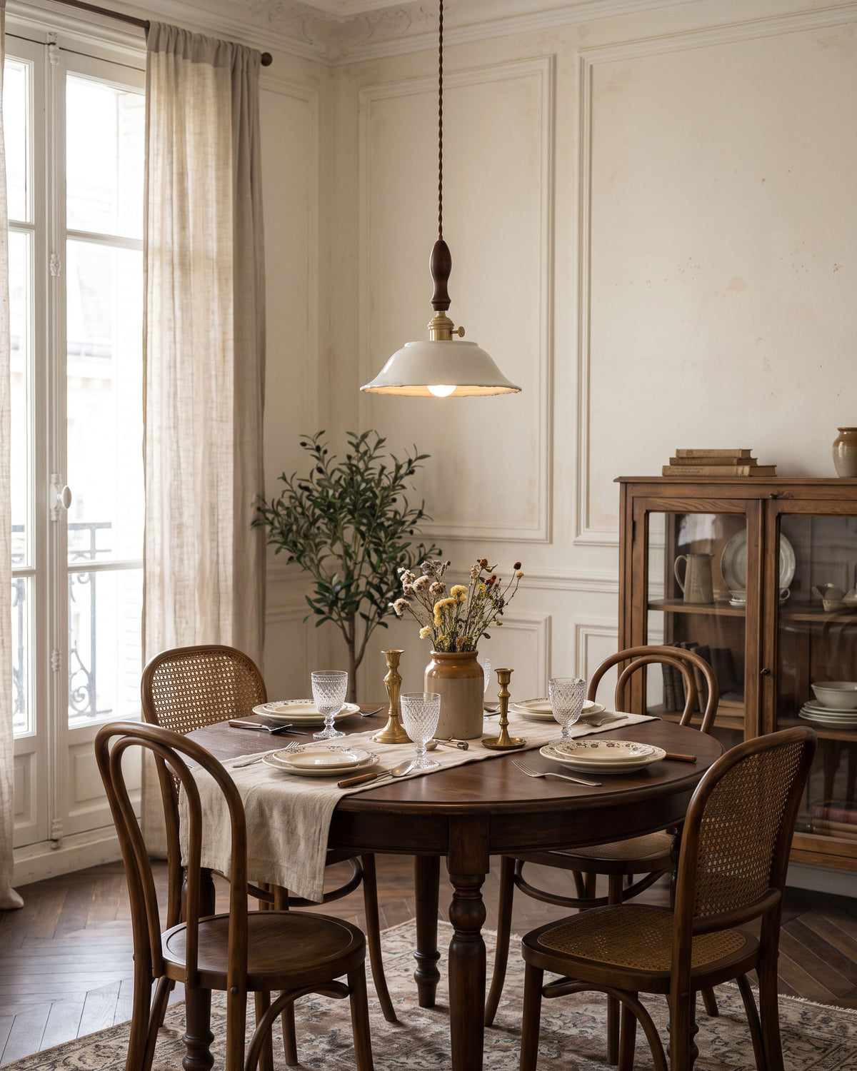 Rhodri Fluted Ceramic Pendant Light