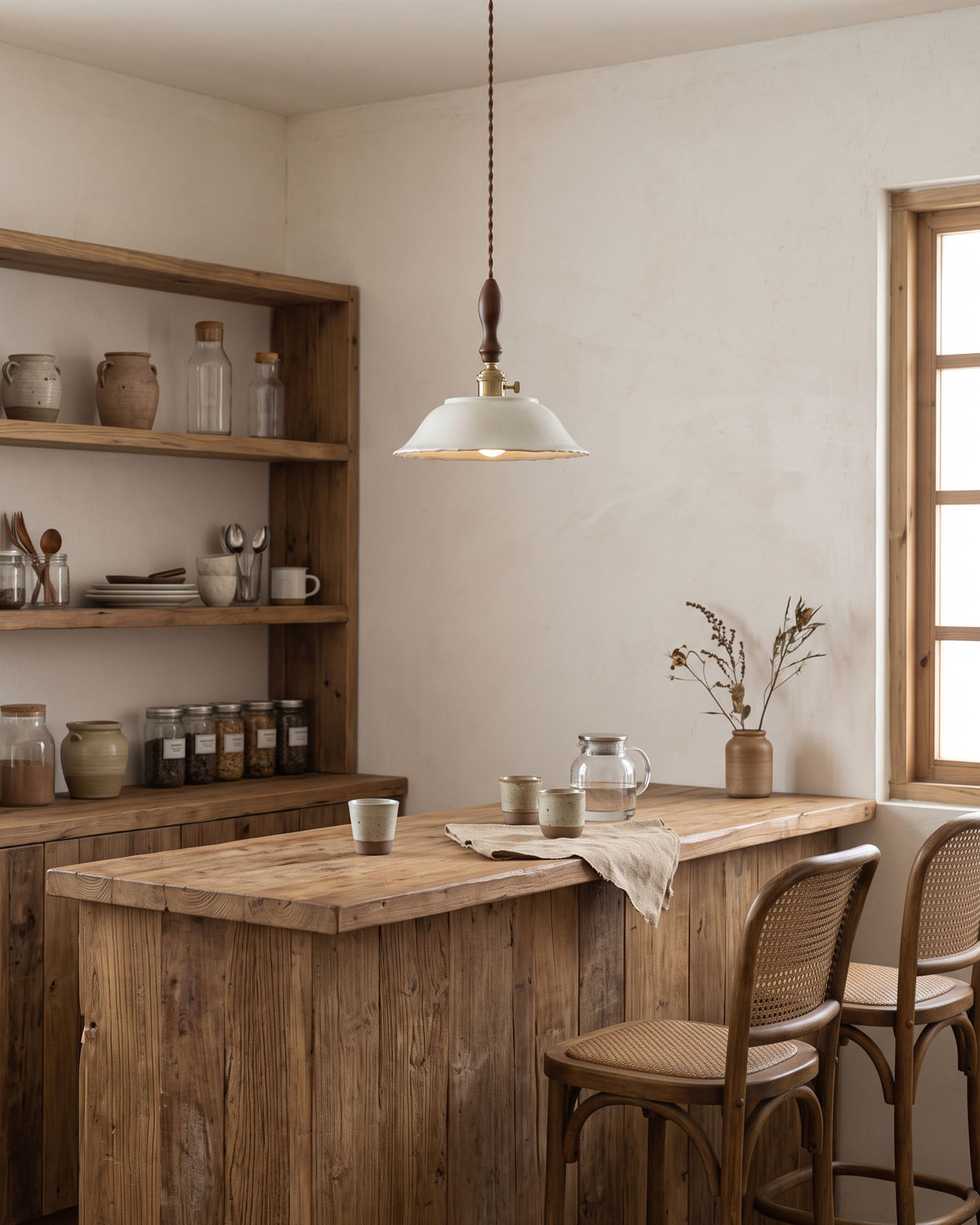 Rhodri Fluted Ceramic Pendant Light