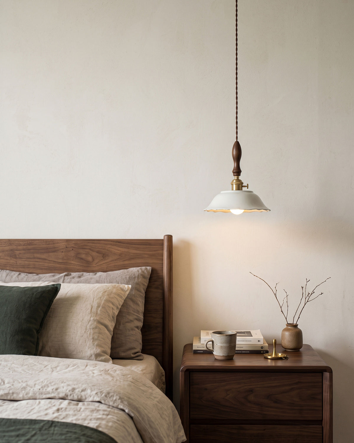 Rhodri Fluted Ceramic Pendant Light