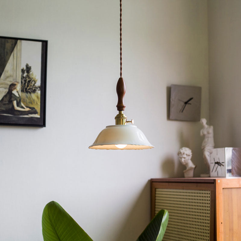 Rhodri Fluted Ceramic Pendant Light