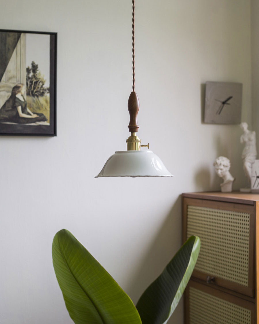 Rhodri Fluted Ceramic Pendant Light