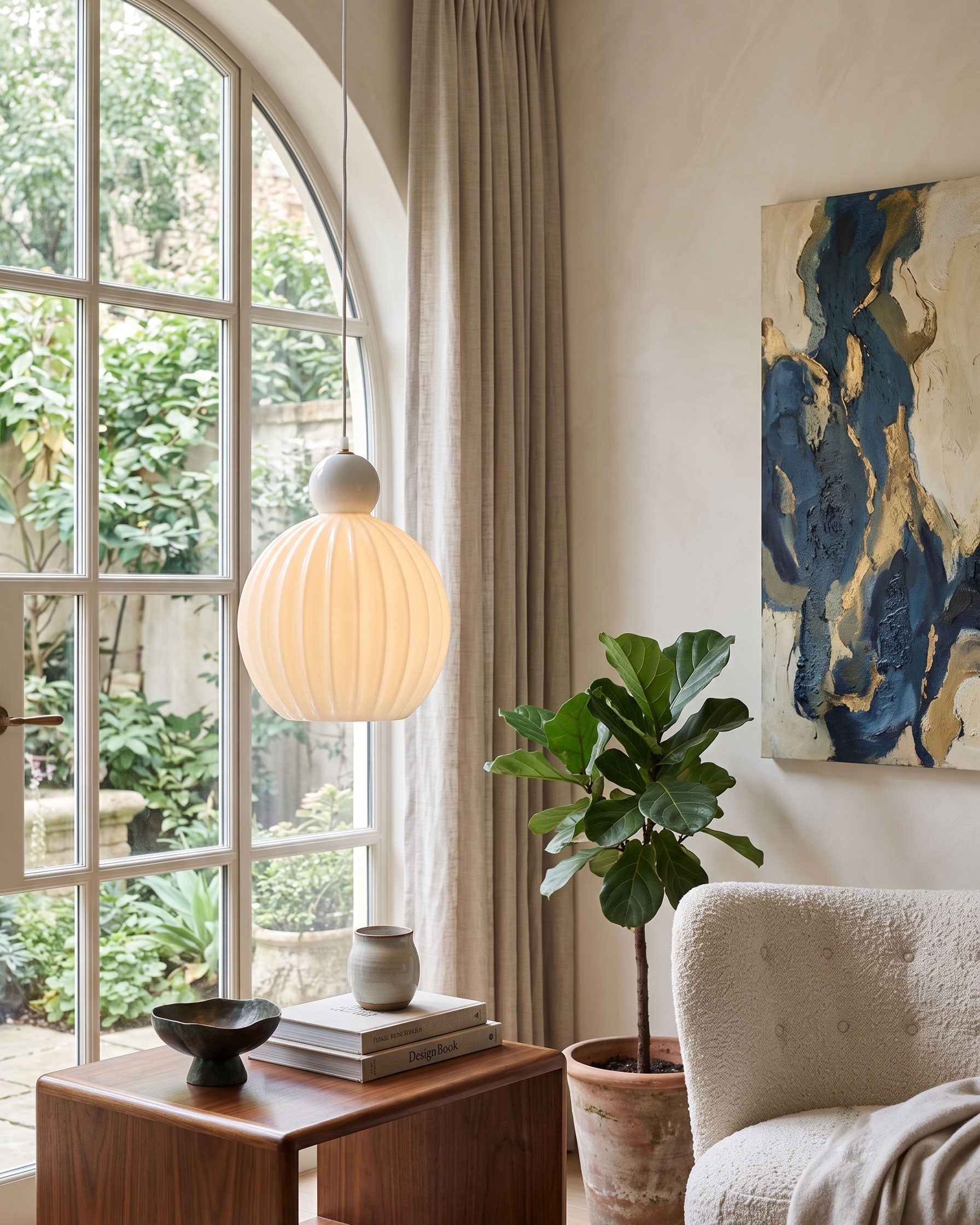 Romilly Ribbed Pendant Light