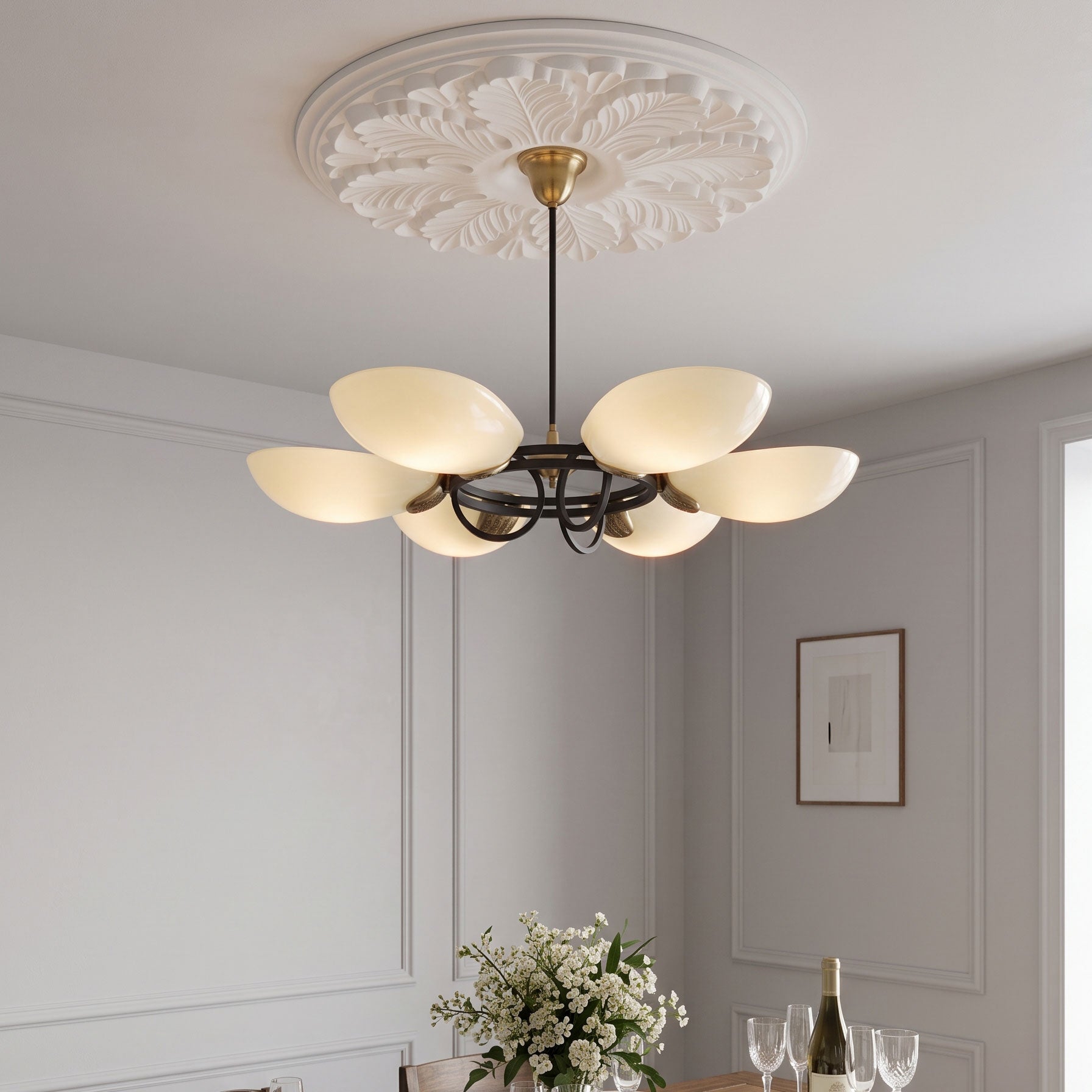 Rayonshine Ronin Black Ring Chandelier — Detail View 2