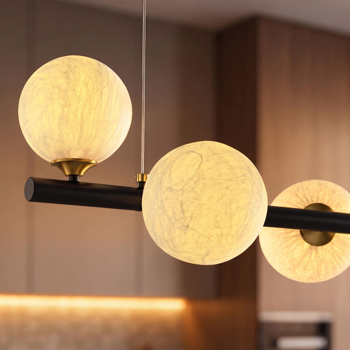 Rory Linear Silk Pendant Light