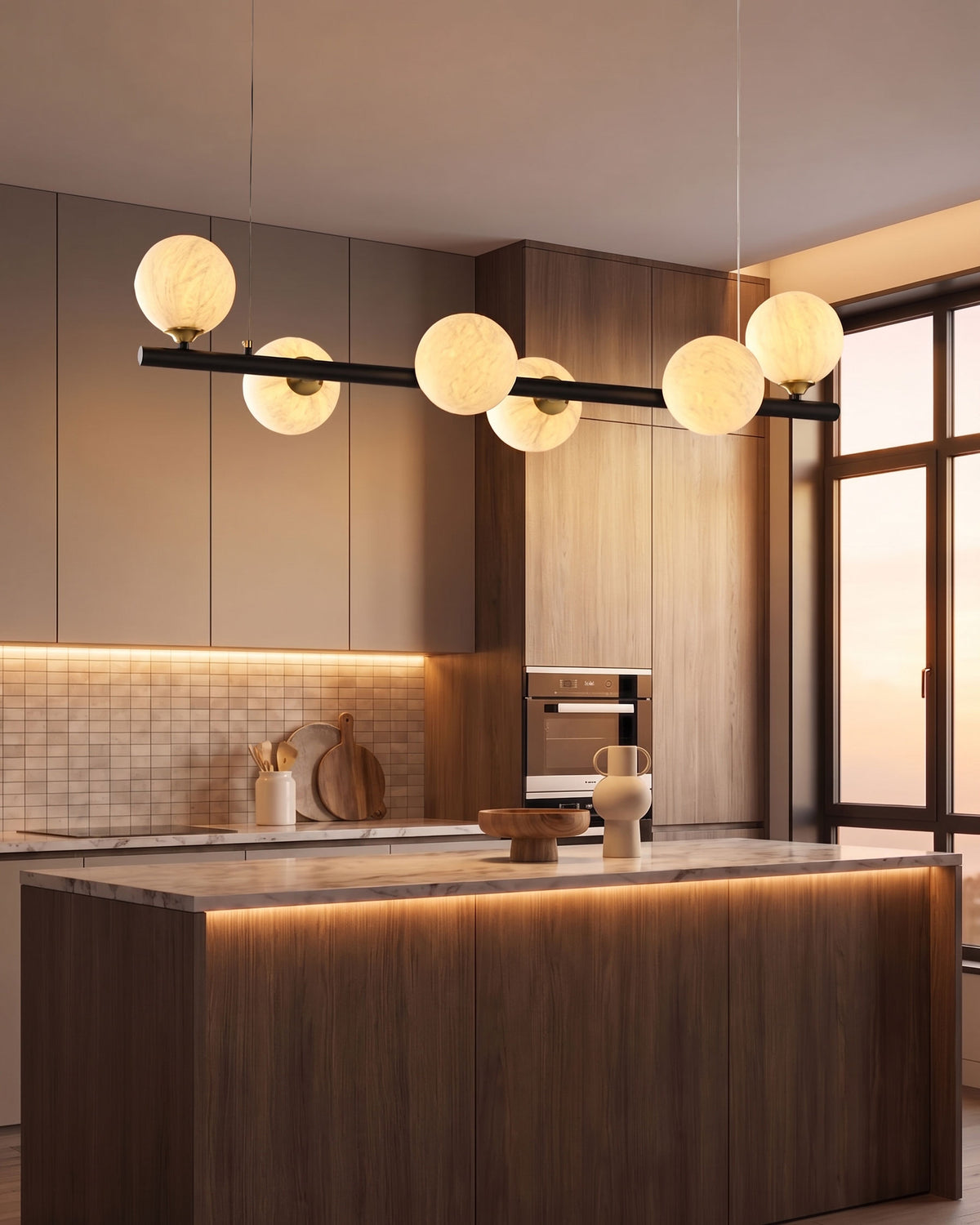 Rory Linear Silk Pendant Light
