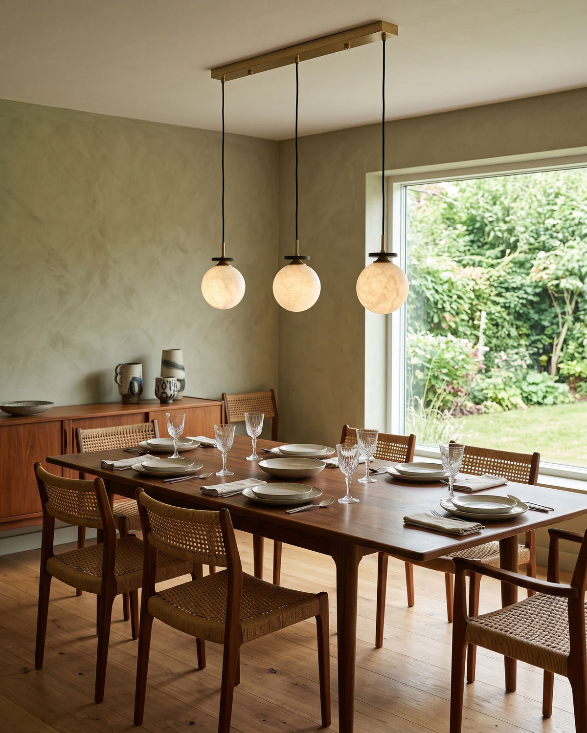 Rory Mulberry Silk Pendant Light