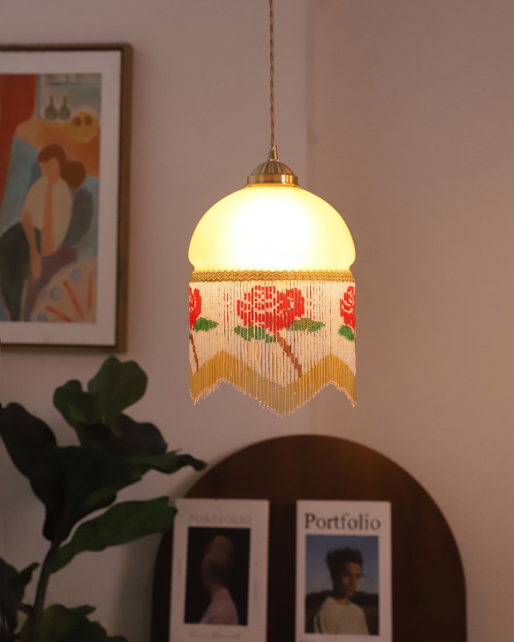 Rosalind Beaded Pendant Light