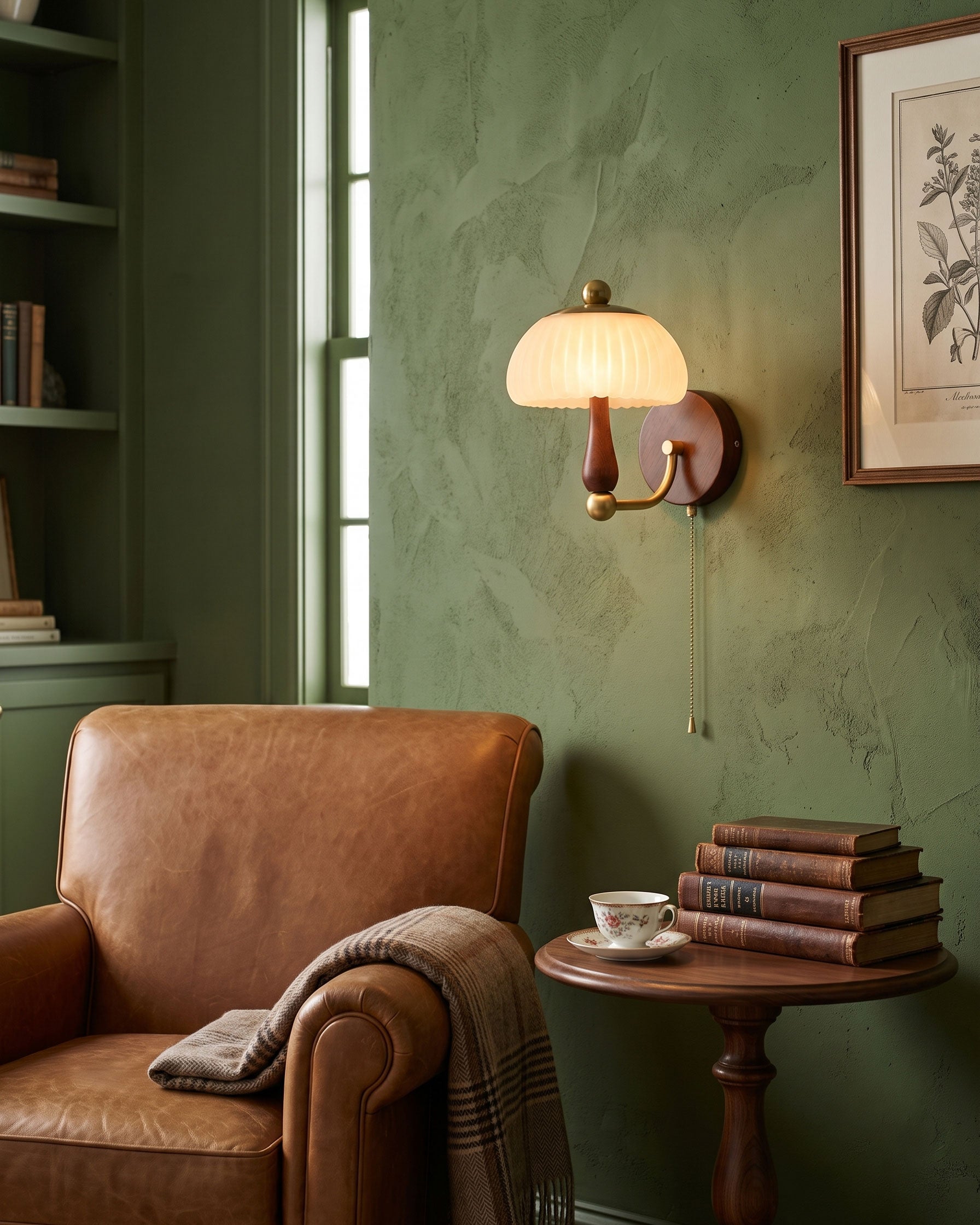 Rupert Walnut Wood Wall Sconce