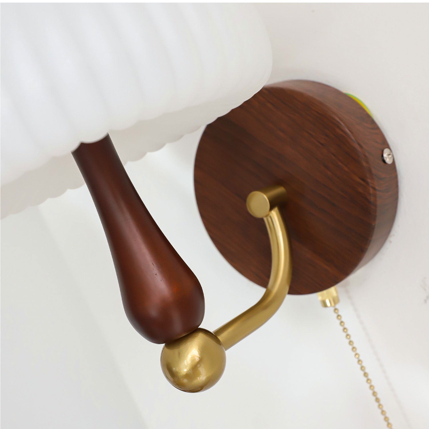 Rupert Walnut Wood Wall Sconce