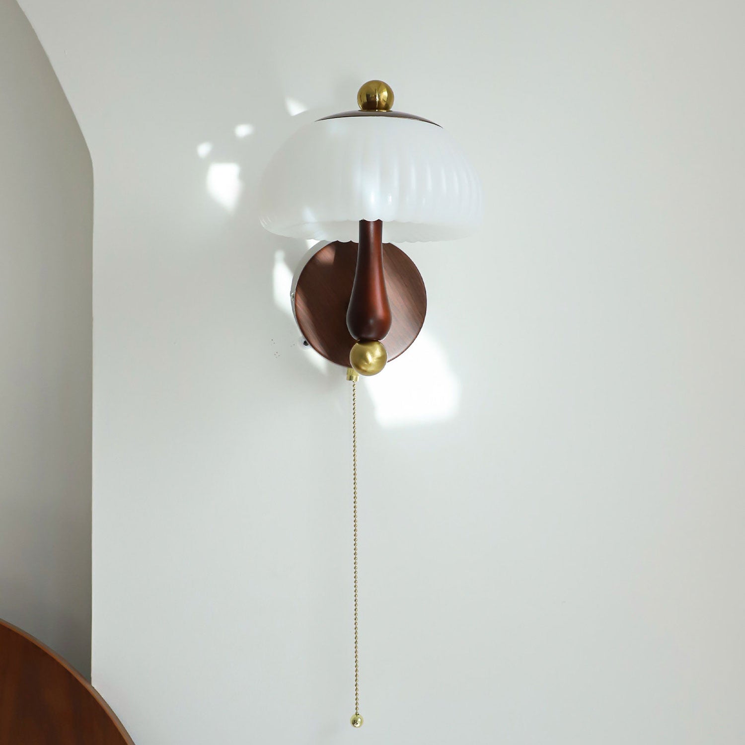 Rupert Walnut Wood Wall Sconce