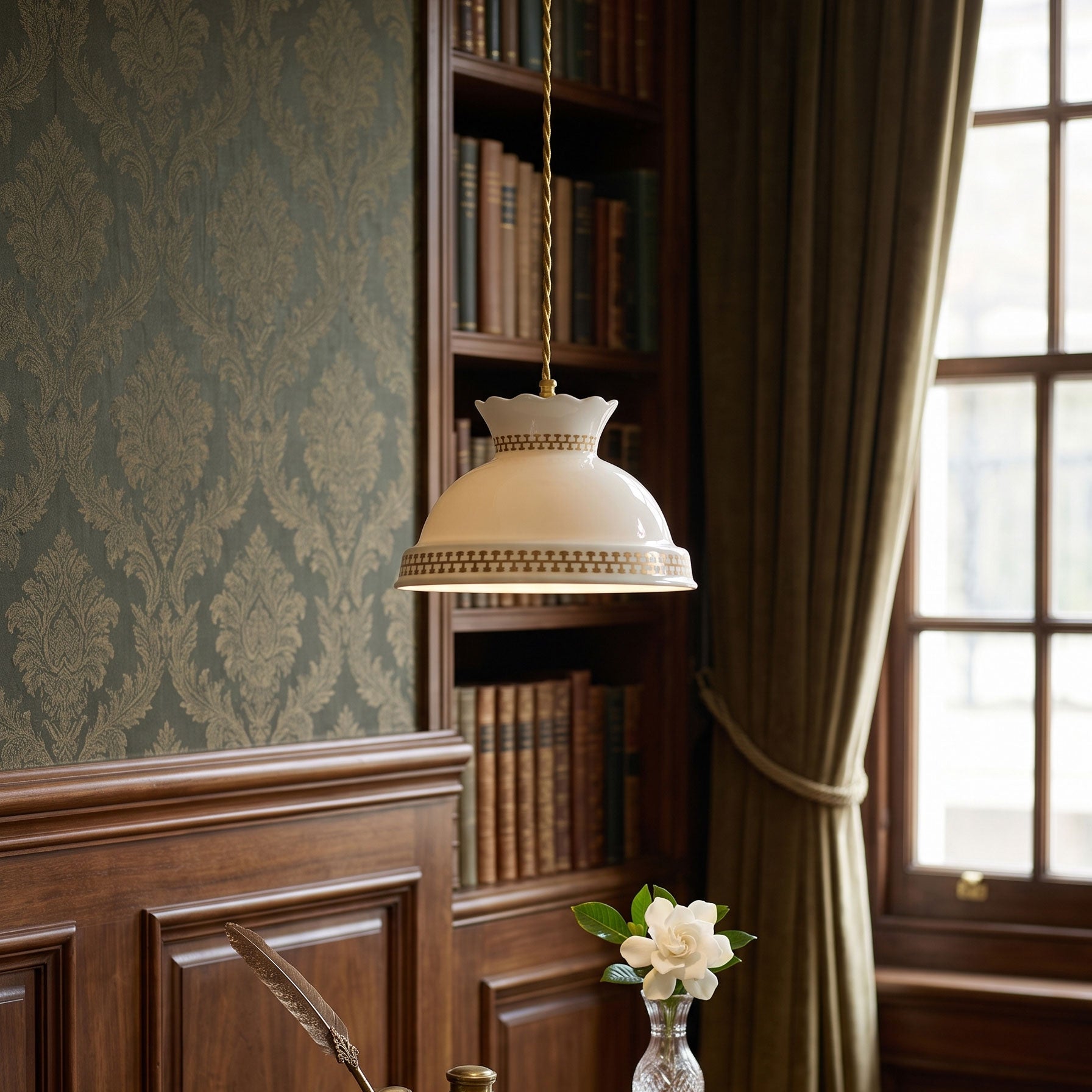 Sibyl Cottage Ceramic Pendant Light
