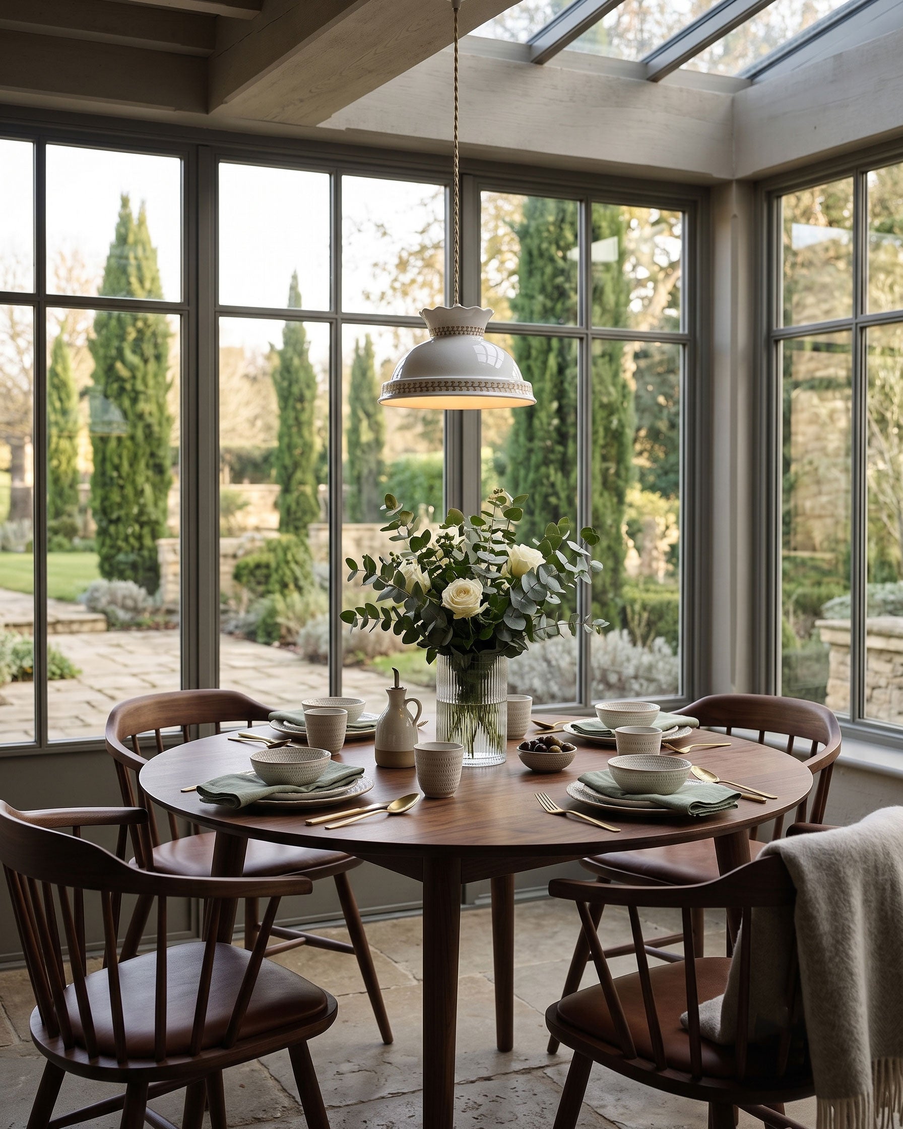 Sibyl Cottage Ceramic Pendant Light