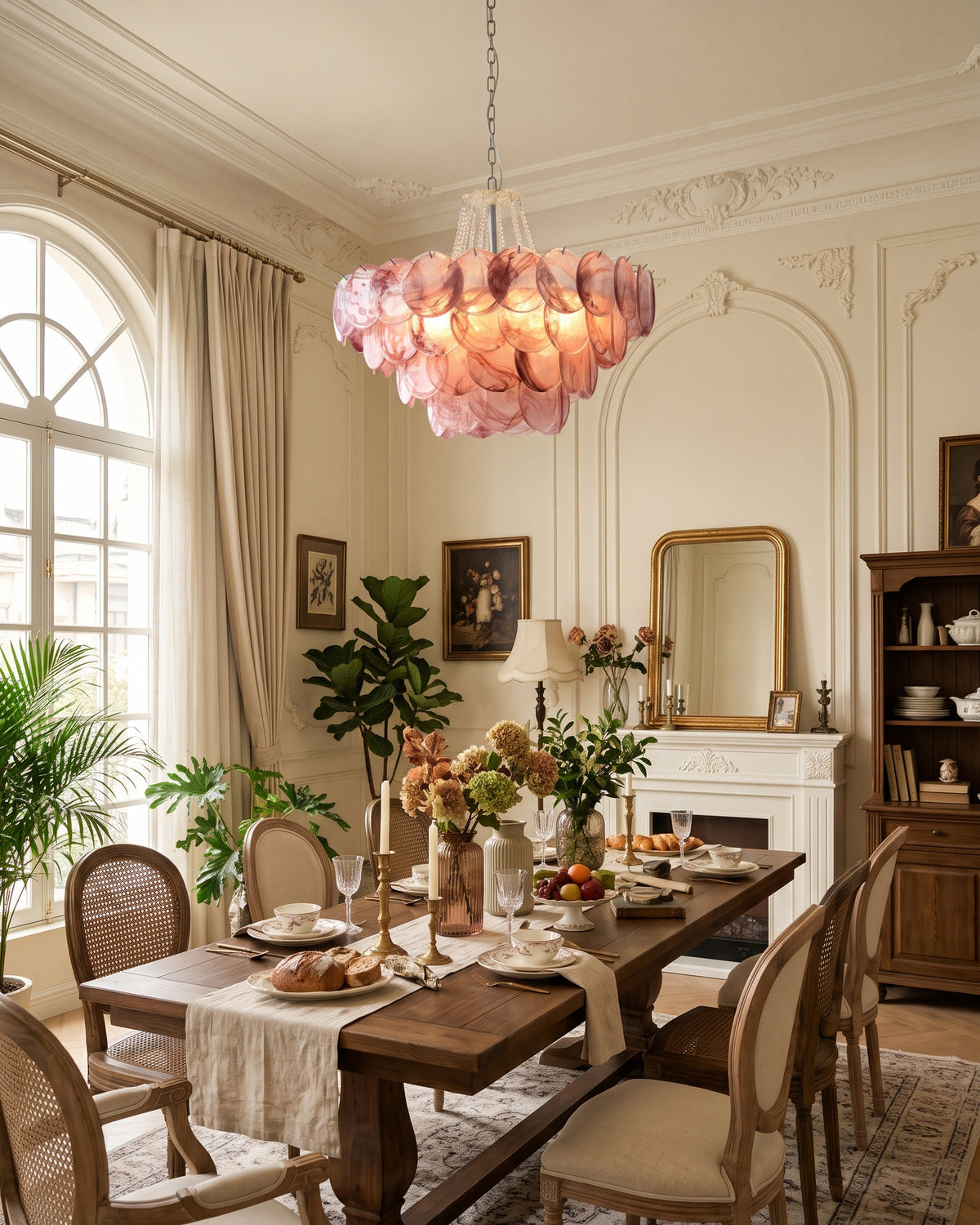 Signe Frosted Scallop Chandelier