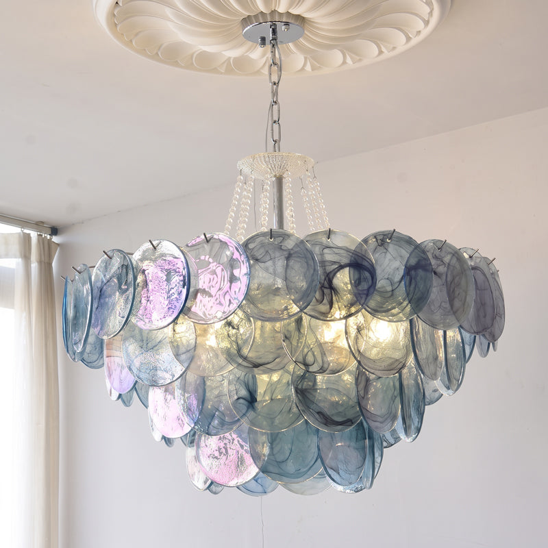 Signe Frosted Scallop Chandelier