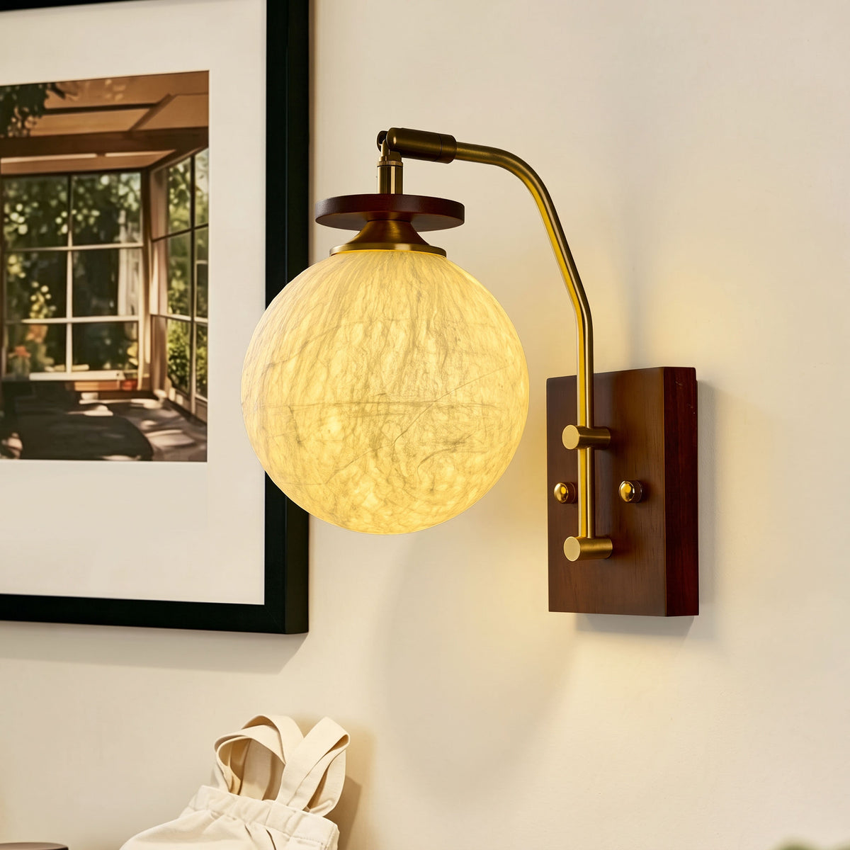 Silas Mulberry Silk Wall Sconce