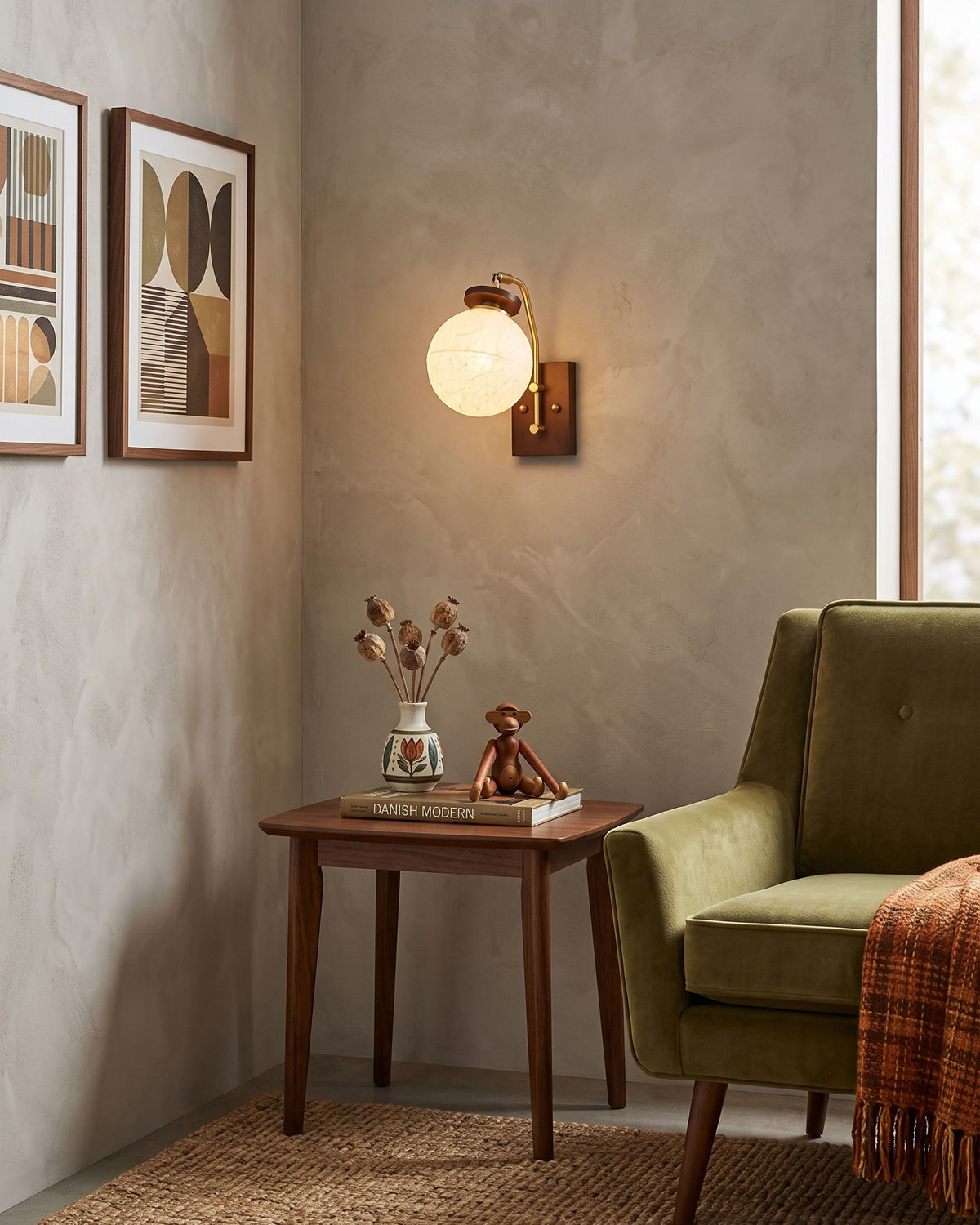Silas Mulberry Silk Wall Sconce