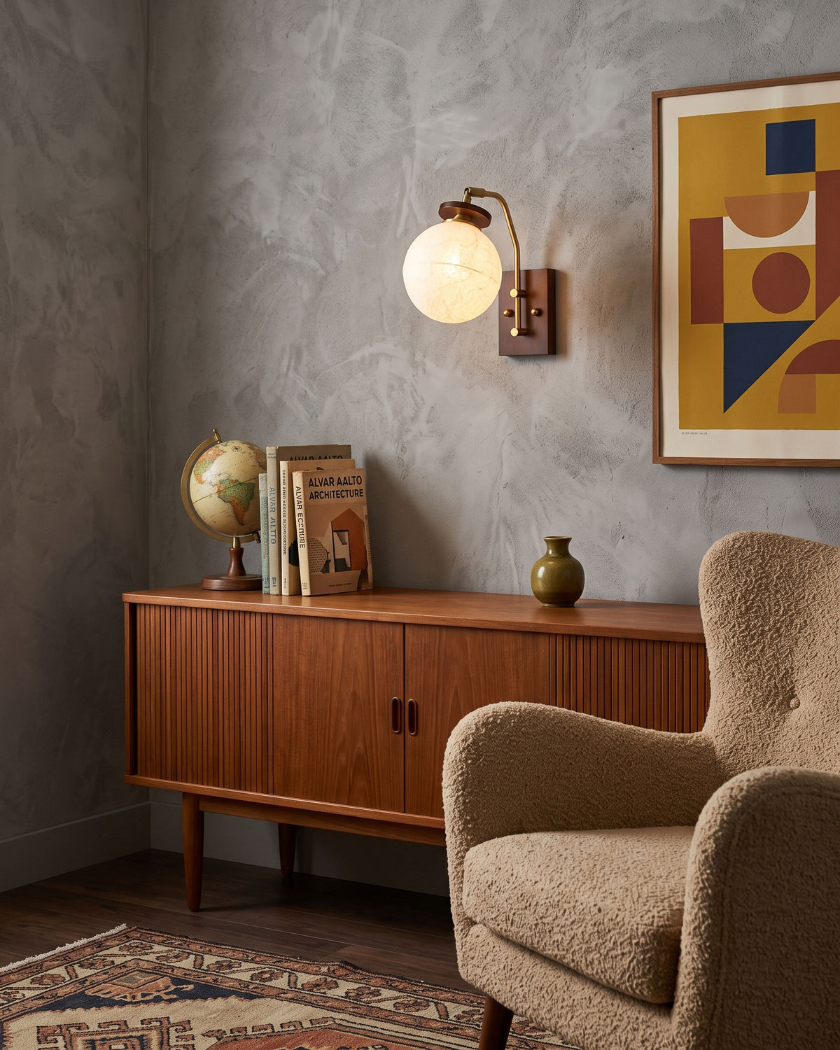 Silas Mulberry Silk Wall Sconce