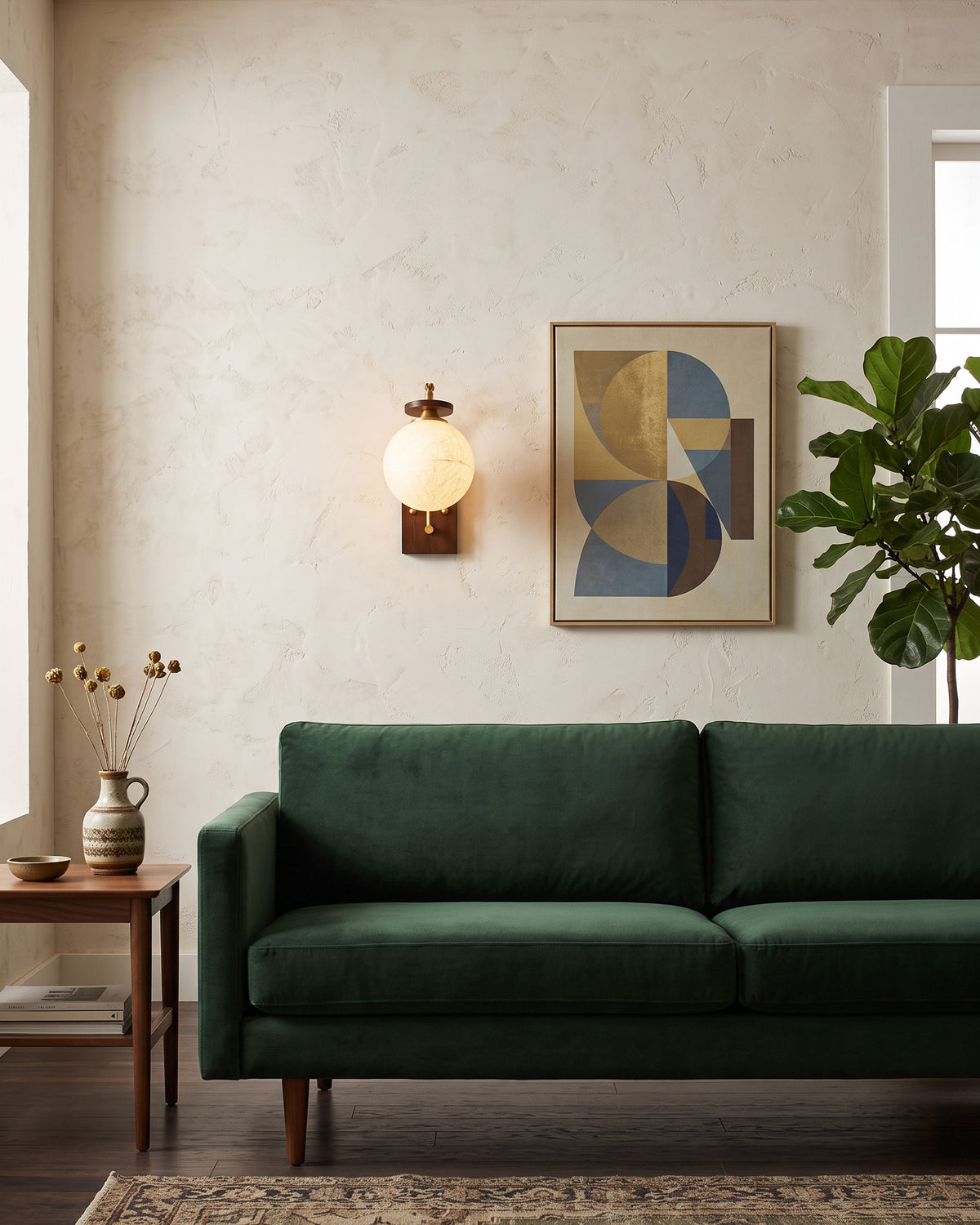 Silas Mulberry Silk Wall Sconce