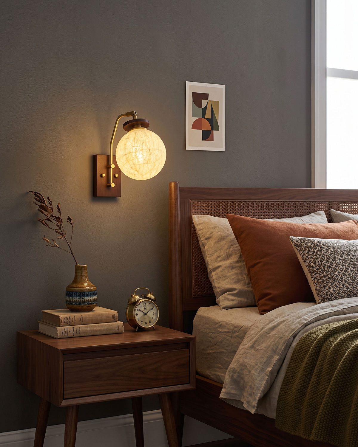 Silas Mulberry Silk Wall Sconce
